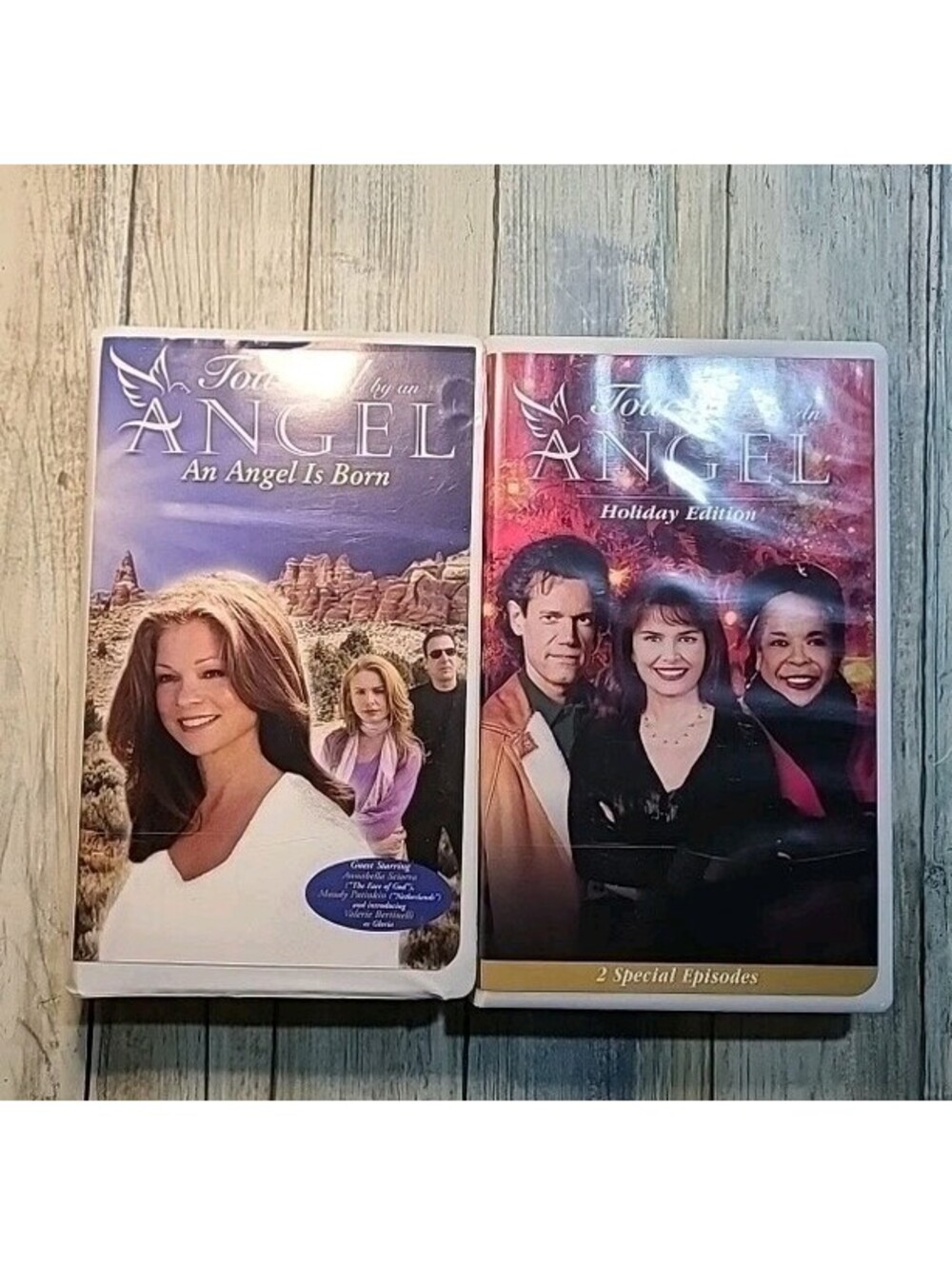 Two VHS Of Touched By An Angel/ Holiday Edition With Randy Travis/ An Angel Is B
